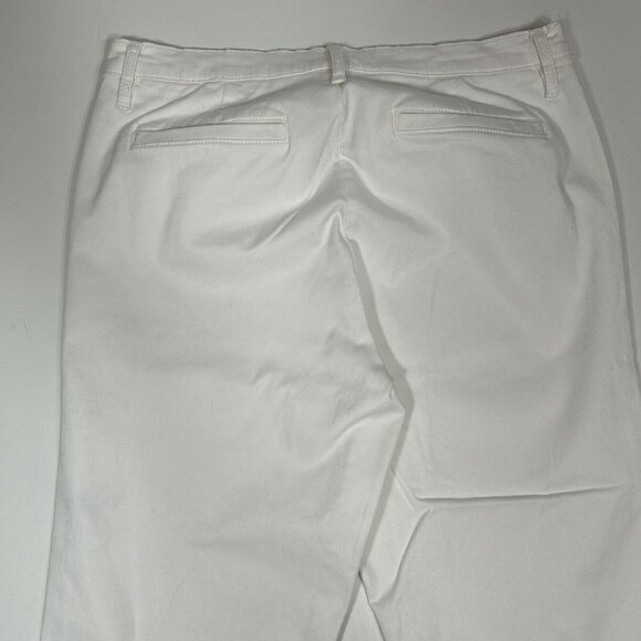 Nautica Woman's 4/27 Pant Ankle Trouser Soft Cotton Tencel Stretch White 30x27" - Picture 7 of 8